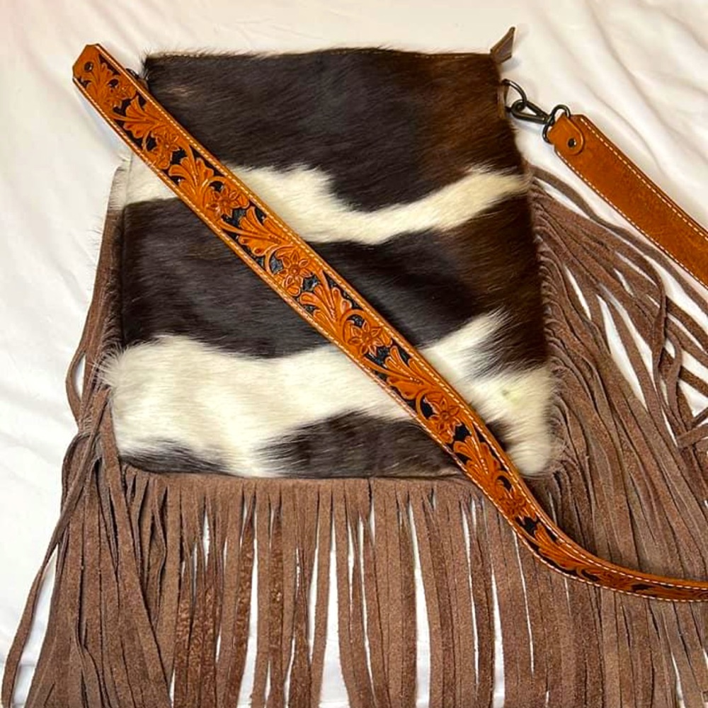 Cowhide purse